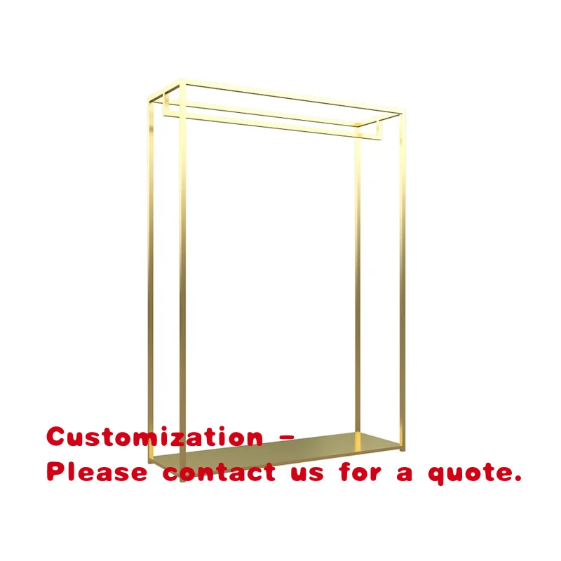 

custom.High End Rapid Iron Gold Custom Wall Mounted Bridal Wedding Dress Display Rack Clothing Store