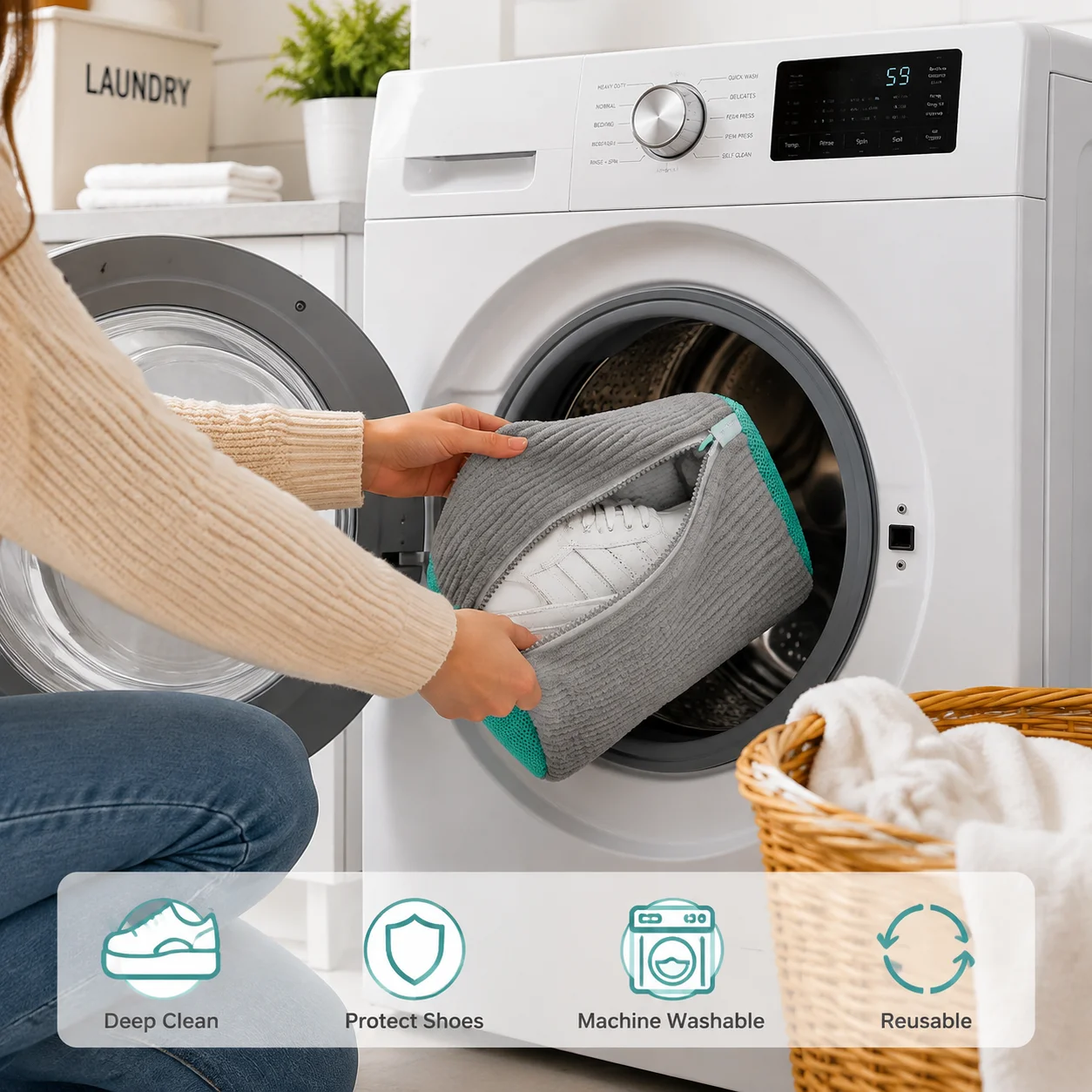 2‑Pack Reusable Shoe Laundry W - Sneaker Protector review and price
