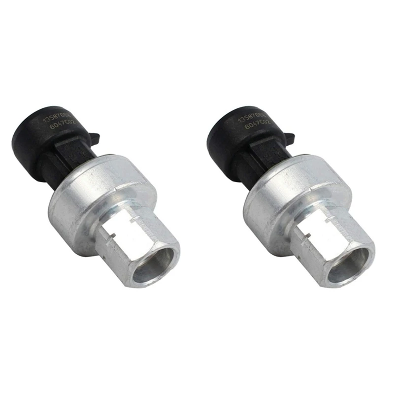 2 PCS Air Conditioning Pressure Valve Sensor Switch Metal+Plastic 7701205751 13587668 Fits For Renault Espace (1984-2014)