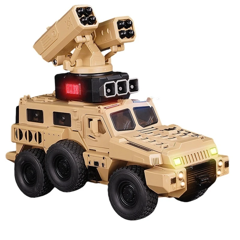 1:24 Simulation Legierung Geländewagen Modell Junge gepanzertes Auto Spielzeug akusto-optisch zurückziehbare Stoßdämpfung Spielzeugtür kann geöffnet werden