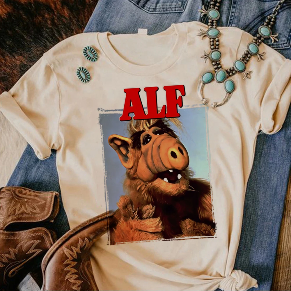 Alf t shirt donna designer comic graphic tshirt girl anime clothes