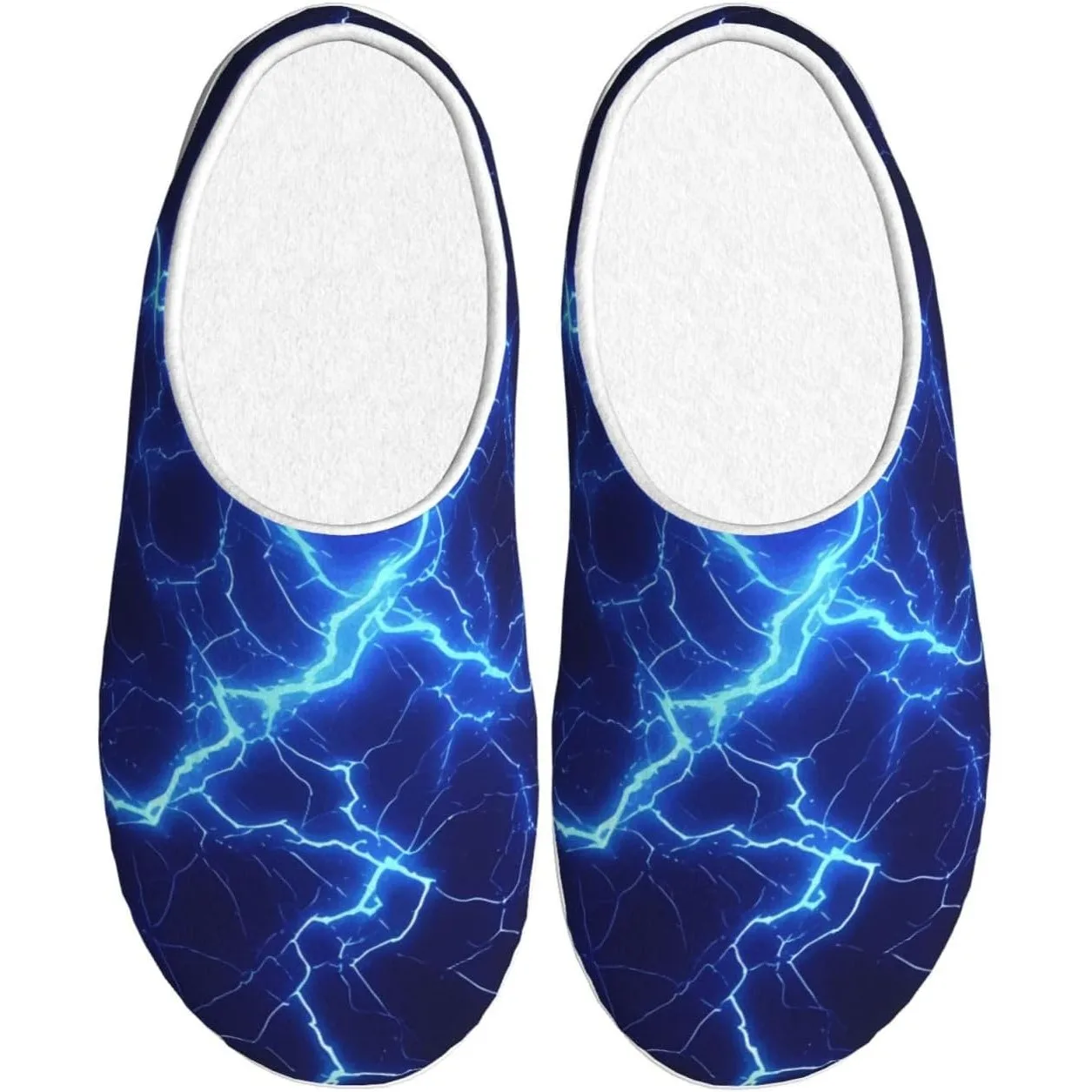 

A Blue Lightning Women’s Cozy Slippers Soft Cotton Indoor & Outdoor House Slippers With Anti-Slip Sole
