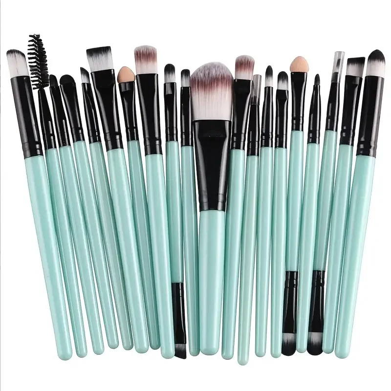 ชุดแปรงแต่งหน้ามืออาชีพ 20 ชิ้นสําหรับอายแชโดว์ รองพื้น อายไลเนอร์ ริมฝีปาก - สิ่งจําเป็นของเครื่องมือเครื่องสําอาง