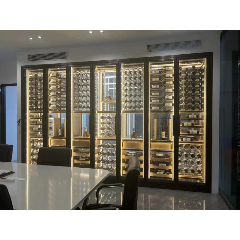 Customize.Stainless Steel Wine Cabinet Champagne Display Cabinet Wine Cellar Wine Cabinet