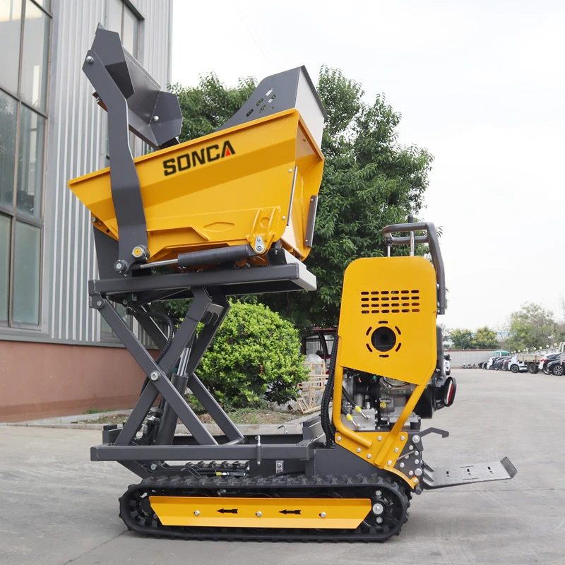 Free Shipping Diesel Power China Mini Dumper Farm Garden Transport Mini Dumper Hydraulic 500 Kg Track Mini Small Dumper