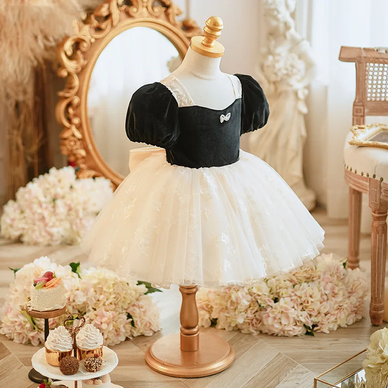 Girls ELegant High End Evening Princess Ball Gown Children Birthday Party Wedding Performance Dress g54