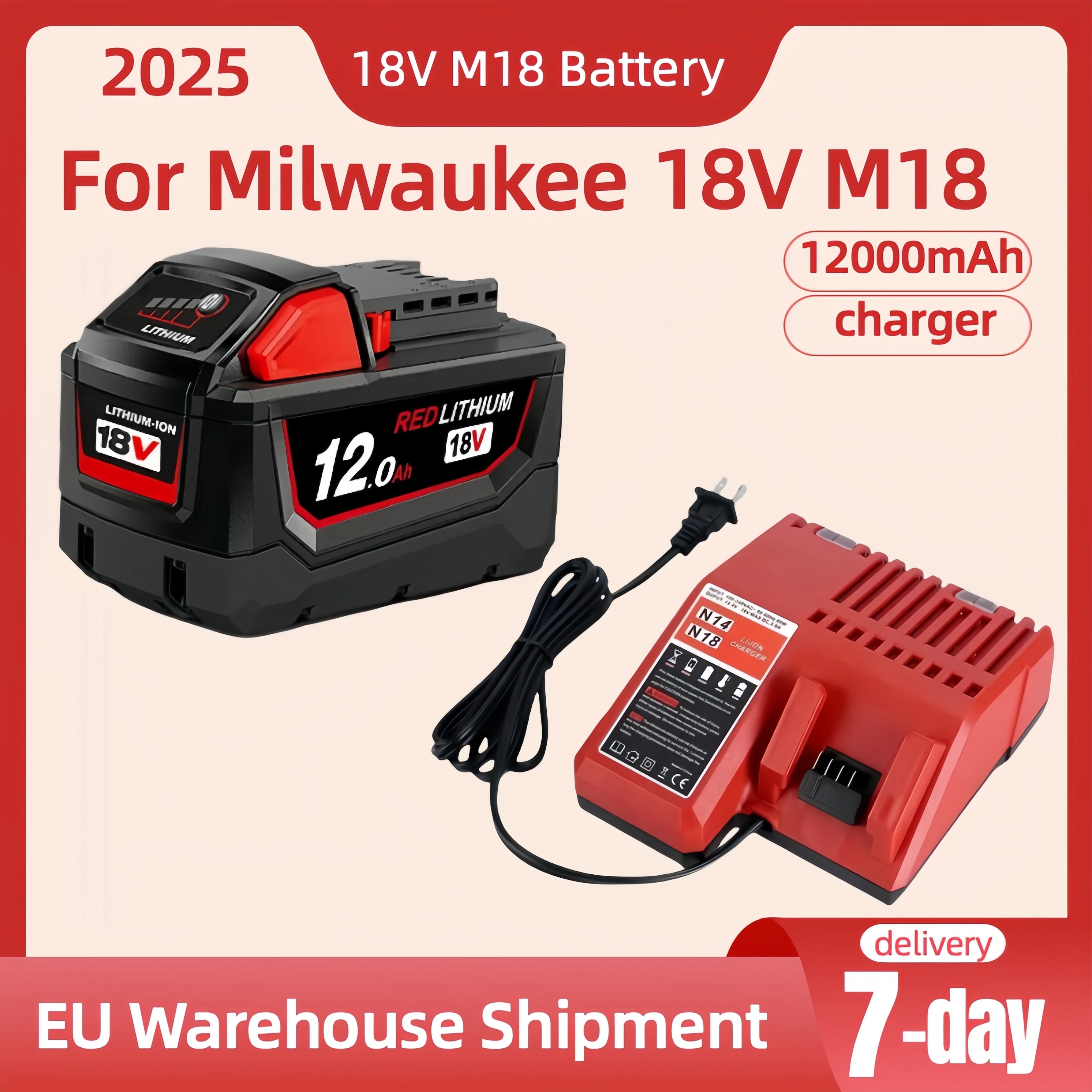 Milwaukee 48-11-1852 M18 XC 6.0Ah Li batteria-capacità estesa per 48-11-1850/48 - 11 - 1840 strumenti Cordless-spedizione veloce su