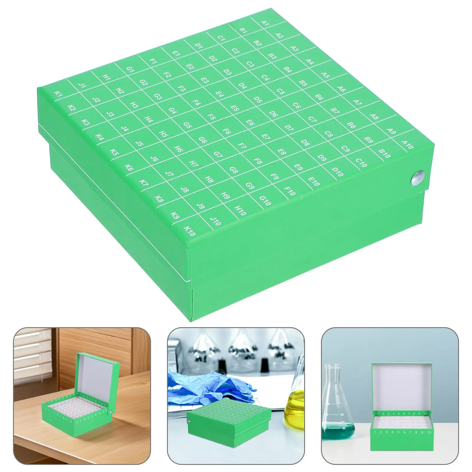 100 Well Waterproof Fliptop Cell Freezing Box Microtube Storage Cryobox Test Tube Paper Freezer Lab Container For