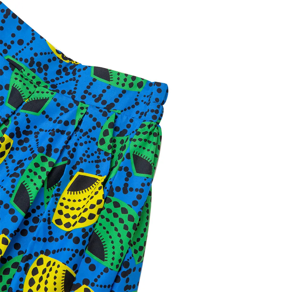 African Skirts For Women Blue Ankara Maxi High Waist Skirt Wedding Ankara Printing Wax Casual Outfits Attire For Women