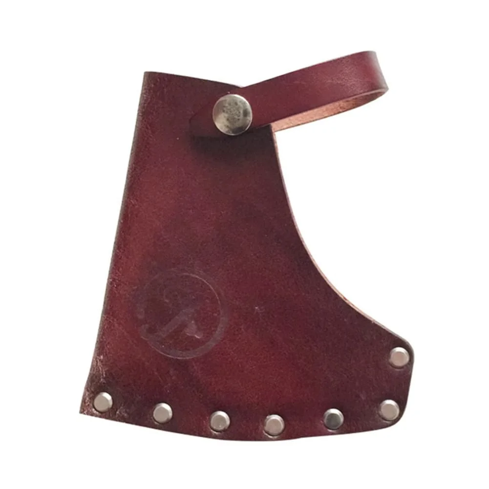Protective Leather Axe Sheath Featuring Secure Metal Buckle and Sturdy Stitching for Safe Handling of Axes up to 4 Inch Blades