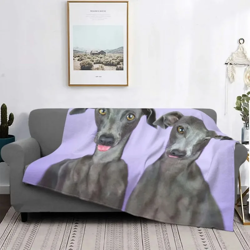 

Greyhound Whippet Baby Blanket Coral Fleece Plush Spring Autumn Cartoon Soft Throw Blankets for Bed Office Bedspread