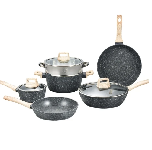 

12pcs Pots And Pans Set Non Stick Kitchen Cookware Sets Induction Cookware Nonstick Granite Cooking Set Frying Pan