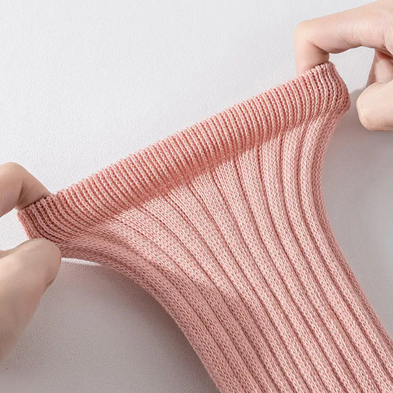 اليوغا الجوارب القطنية نقطة سيليكون تيري عدم الانزلاق النساء بيلاتيس قبضة الركبة عالية ترهل الجوارب #6