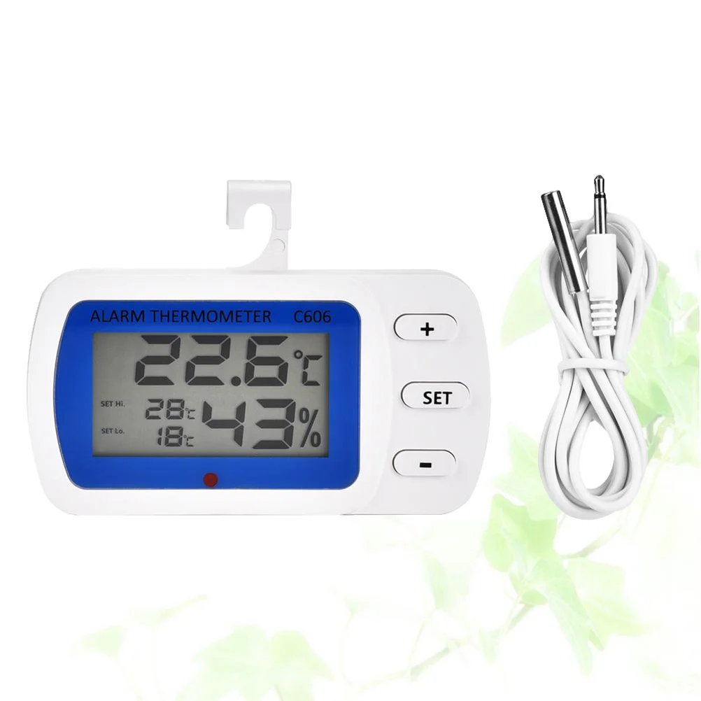 

1pc C606 Temperature Humidity Meter Digital Indoor Outdoor Thermometer High Low Alarm Led Display ℃/℉ Kitchen Refrigerator