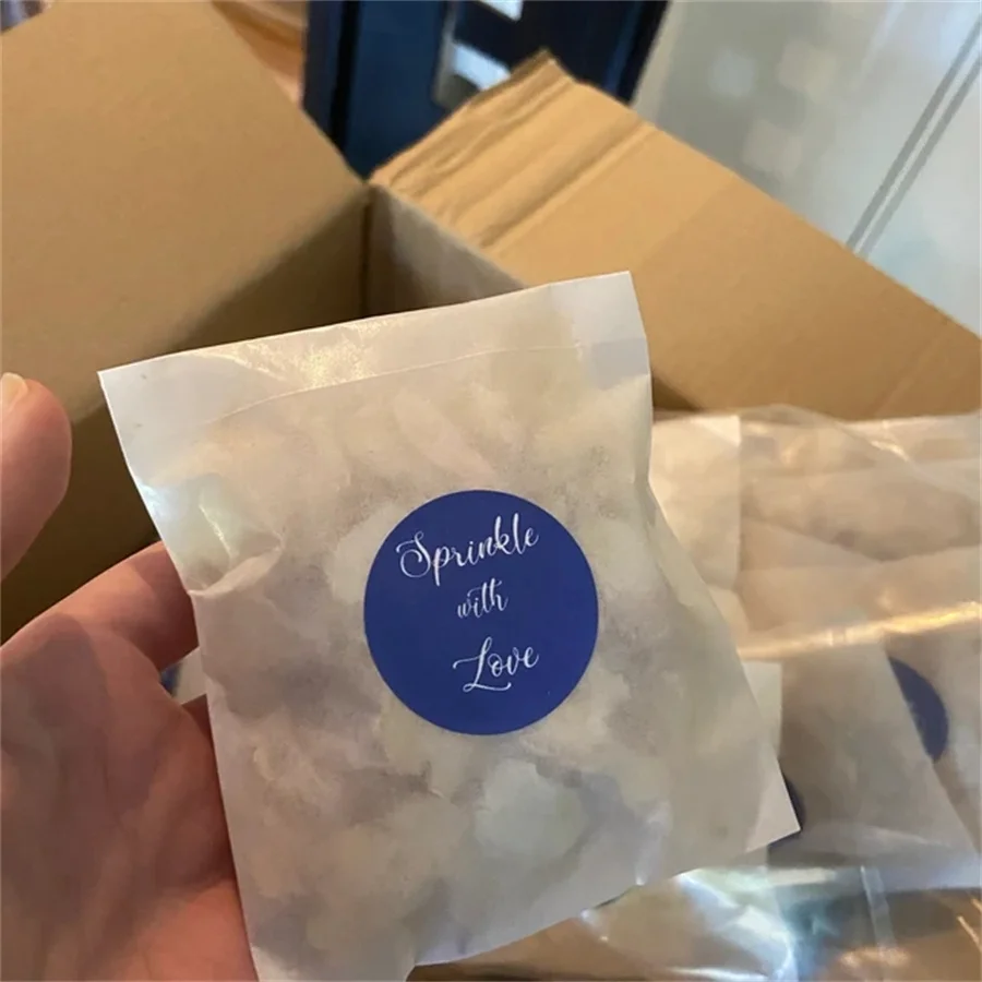 25PCS Biodegradable Confetti. 1 Pre filled packet. Wedding confetti. Petal confetti. Frosted Packets - 1 large handful. Confetti