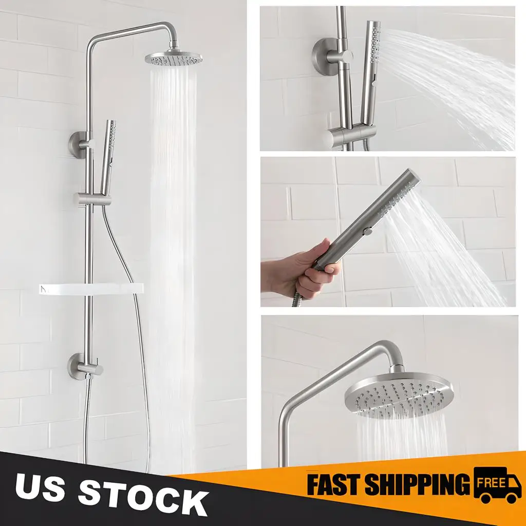 

Bathroom Shower Faucet Set Shower System Set Hot Cold Showers Mixer Rainfall Shower Bathroom Rain Shower Head/Handheld Shower