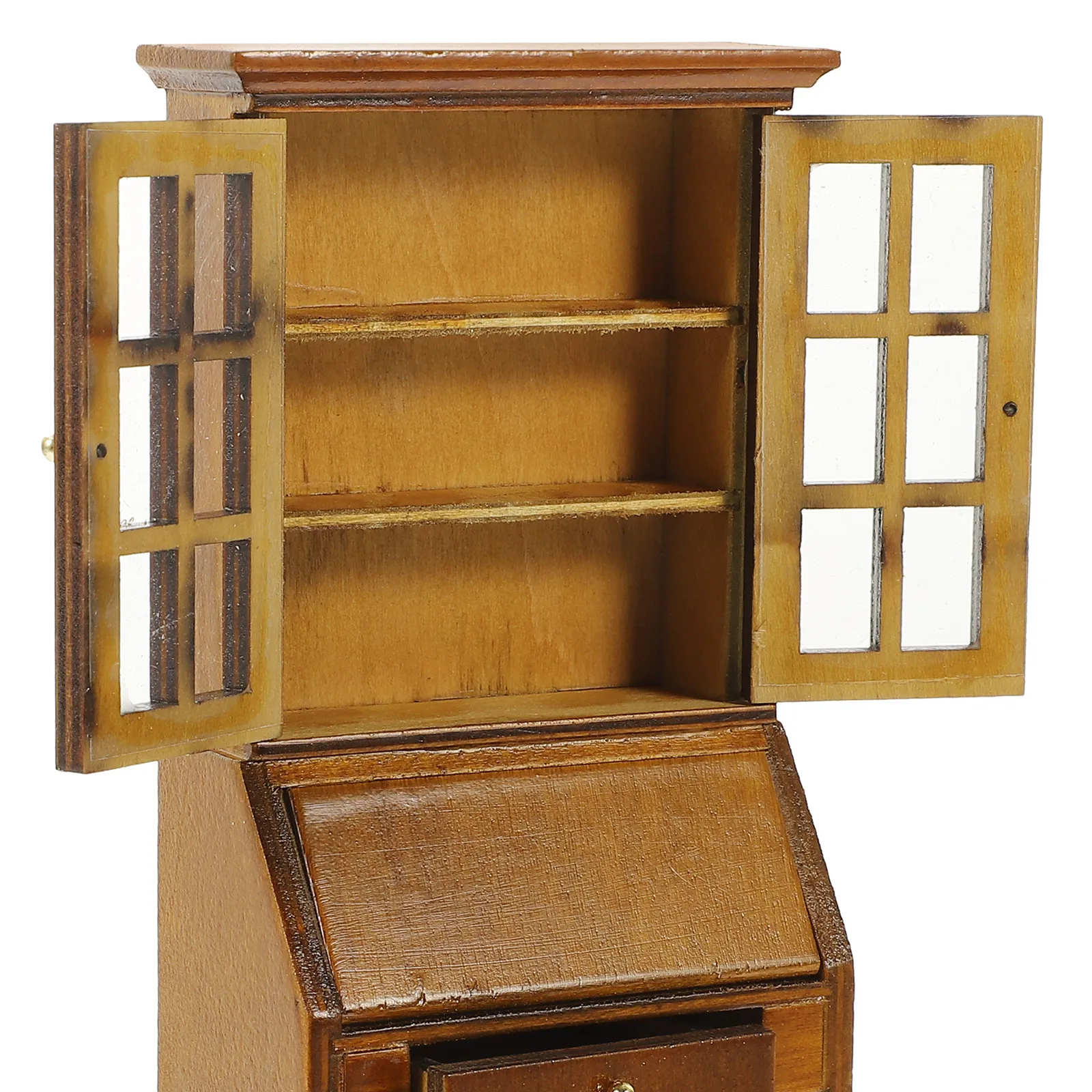 

Miniature Cabinet Wooden Mini Cabinet For Dollhouse 1/12 Scale Small Size Lightweight Storage Decor Craft Pretend Play
