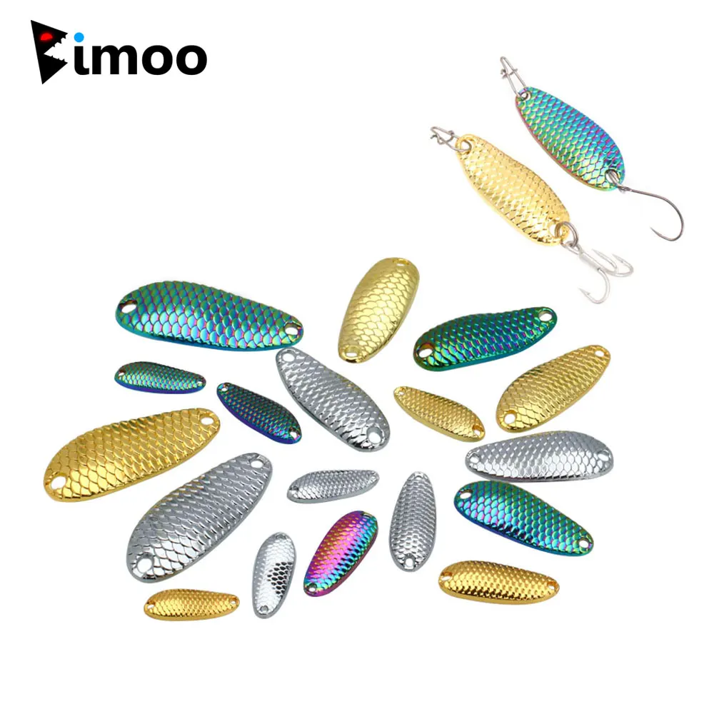 Bimoo 2,5g 3,5g 5g 7g 10g 15g Metall-Löffelköder mit Fischschuppen-Optik, Harter Köder für Meerfischerei, für Forelle, Hecht, Barsch, Bass, Lachs