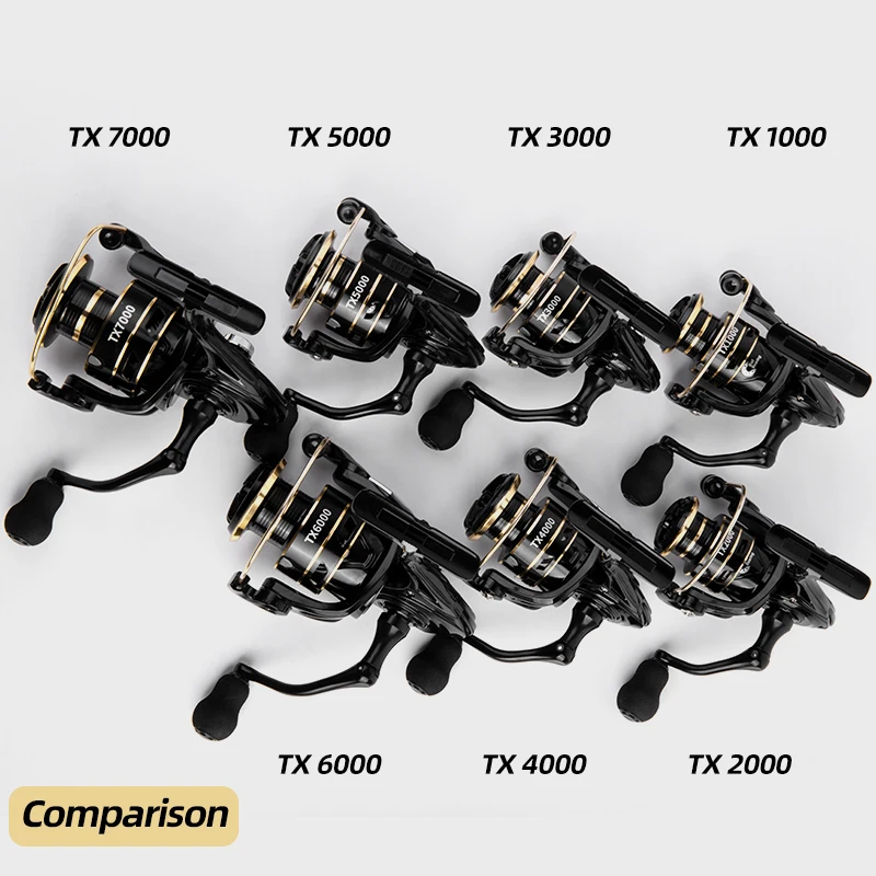 Professionelle ultraleichte 1000 ~ 7000 5,2:1 Übersetzungsverhältnis, 8–12 kg maximale Zugkraft, CNC-Metallspule, Spinn-Angelrolle, Süßwasser, Salzwasser – Detail 4