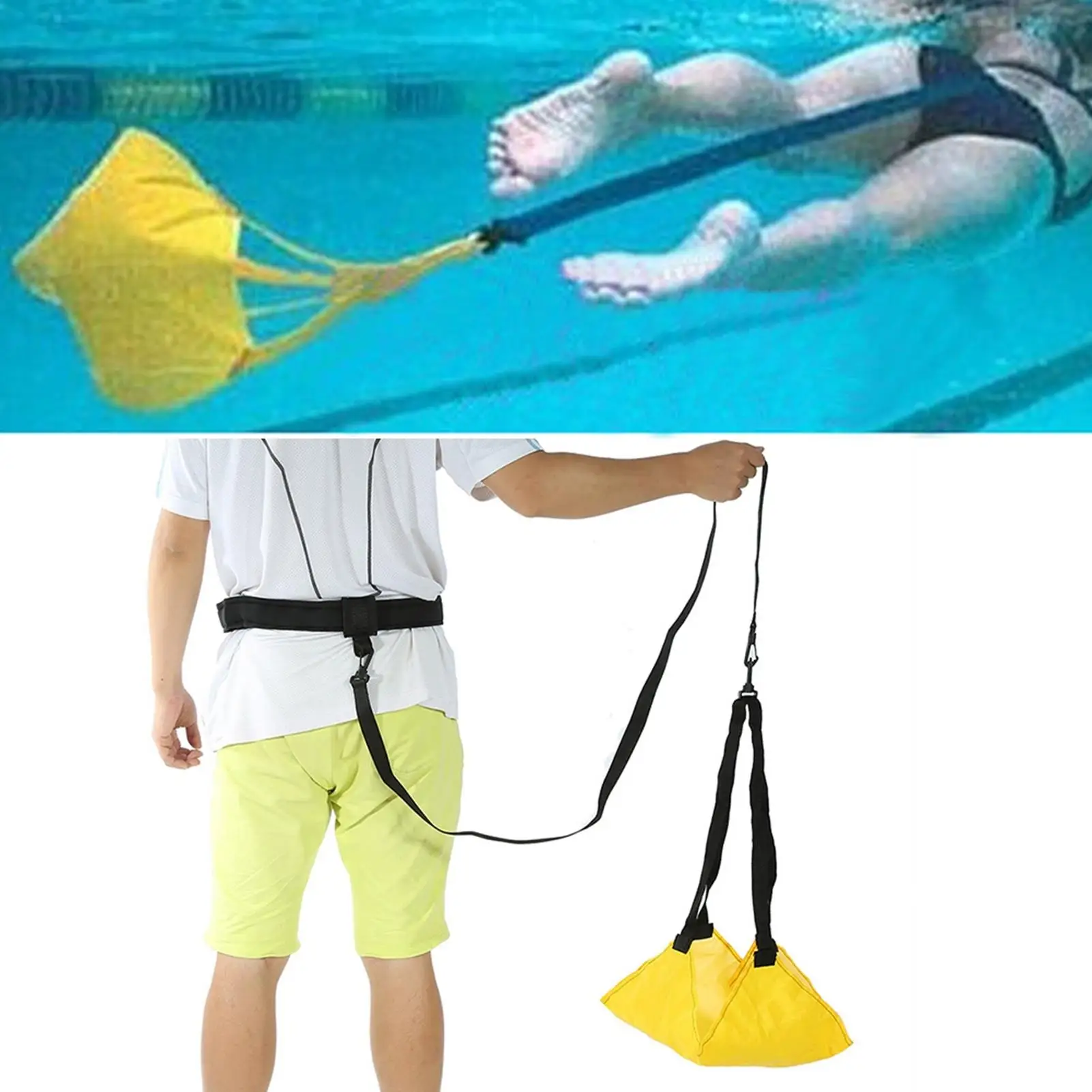 Swim Trainer Resistance  for Strength Training - Adjustable Swimming Harness for Adults & Kids