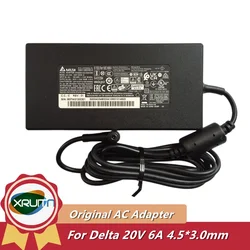Genuine Delta ADP-120VH D 20V 6A 120W AC Adapter Laptop Charger For MSI MS-16R5 CF63 GF63 Thin 11SC-224 Power Supply A120A055P
