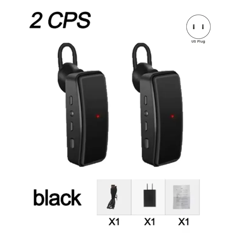 2PCS Ear-Hanging Walkie-Talkie Small Size Two Way Radio Mini Walkie Talkie Mini Walkie Talkie US Plug-AAAE