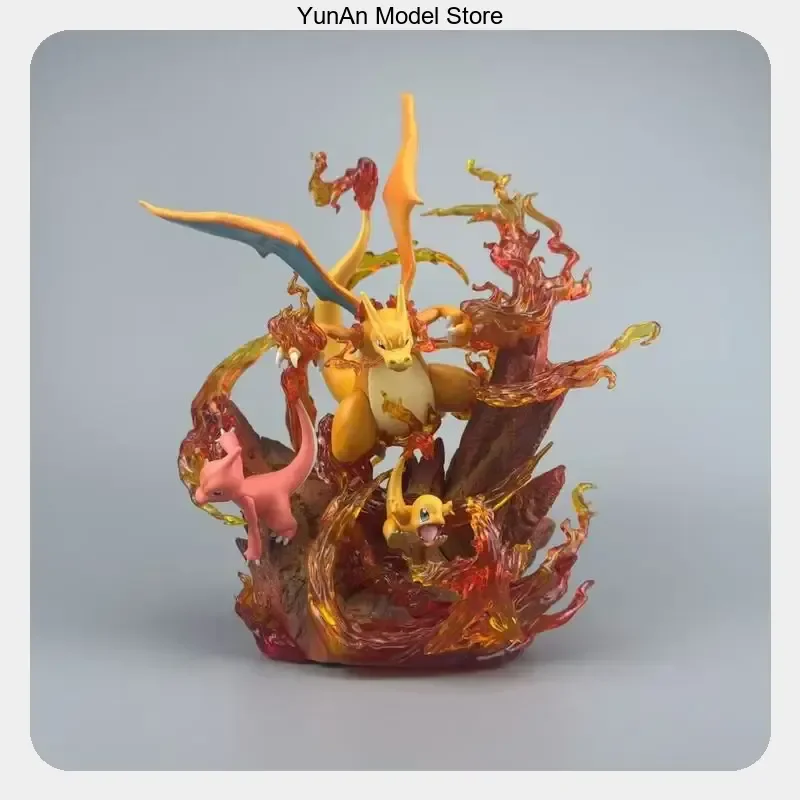 

Anime Figure Model Statue Collection Desktop Decoration Ornament 30cm Charizard Evolution Set Gifts for Fans