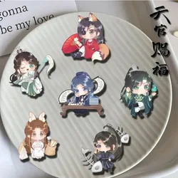 Tian Guan Ci Fu Acrylic Badge Hua Cheng Xie Lian Brooches for Women Anime Feng Shi Qi Rong He Xuan Fashion Pins Jewelry