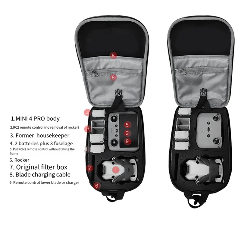 For DJI MINI 4 Pro Bag Storage Case Backpack Messenger Chest Bag Portable Fashion Box For Mini 4 Pro Shoulder Bag