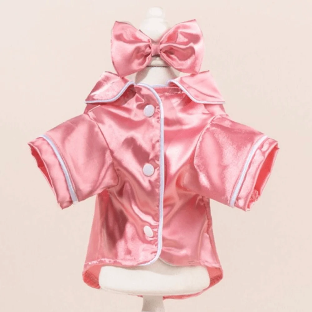 

Luxury Soft Pet Silk Pajamas Thin Fabric Skin-friendly Dog Shirt Comfortable XS/L Cat Clothes Daily Wear