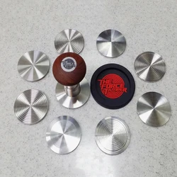 The Force Tamper Accessories Coffee Powder Hammer Parts Press Base Ripple/Flat/Waffle Base 58.5mm Pressing Integrated Bottom