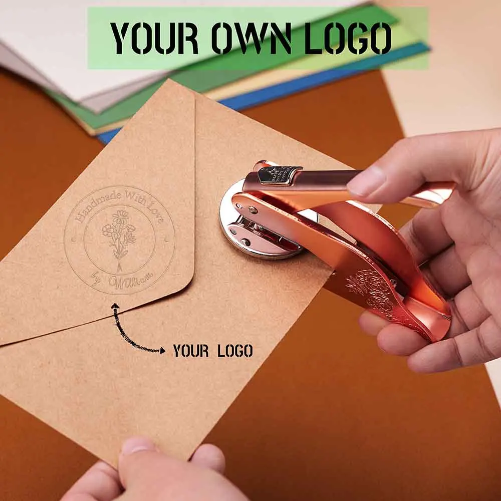 

Тисненые штампы на заказ – настраиваемый логотип/узор, идеально подходит для свадеб, приглашений и маркировки книг.