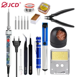 JCD P907 Electric Soldering Iron Kit 100W 110V/220V Adjustable Temperature LCD Digital Display Welding Repair Tools