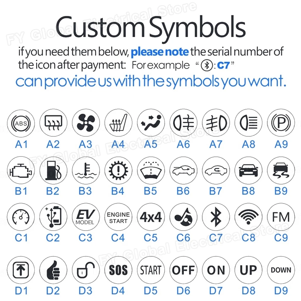 Picture 7: 22MM Toggle Rocker Switch Customized Self-locking 12V 20A Push Button Switch 220V 15A ON-Off Car RV Auto Boat Start Stop Red Fog