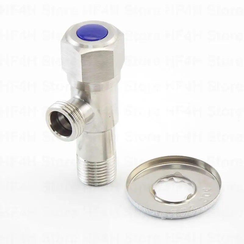 

SUS304 Stainless Steel Angle Stop Valves with OFF ON Switch G1/2 Cold Hot Water Stop Valve Bathroom Toilet Sink Accessories