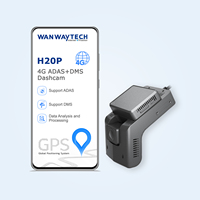WanWay Dashcam WiFi Car Video Recorder 4G AI Dual Lens 1080P TFT 2 Channels Live Video GPS Tracking Monitoring 1 Year Smart ADAS