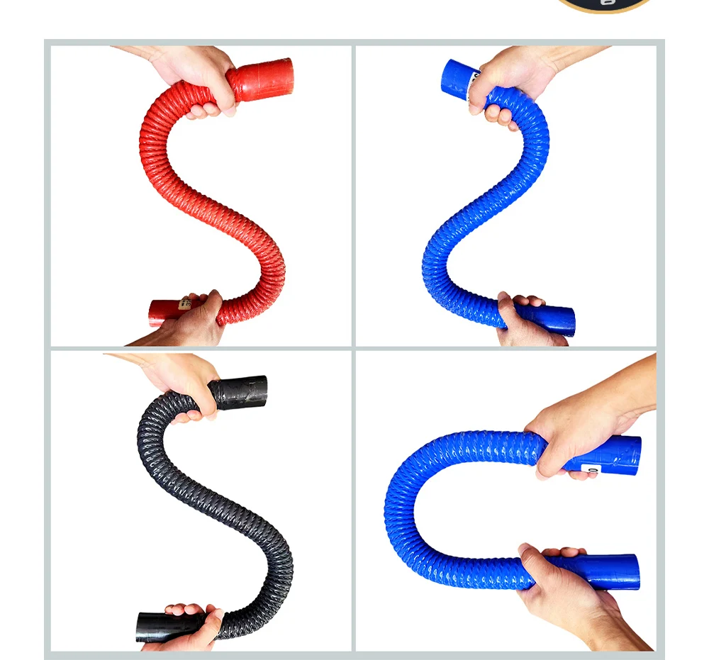 Steel wire reinforced silicone hose construction