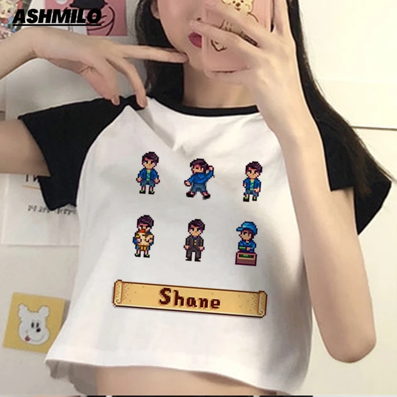 Kawaii Stardew Valley GaminG 90s Streetwear Crop Top Girl Cyber Y2k Trashy Streetwear Gothic Clothing Crop Top