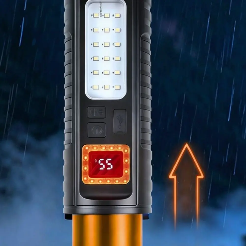 high-lumens-led-flashlight-tactical-torch-zoomable-beam-solar-powered-camping-searchlight-digital-screen-warning-light