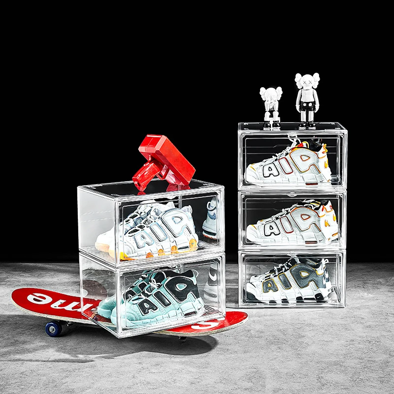 Display Shoe Box Drawers Shoe Box Clear Stackable Shoes Organizer  Boot Shoe Storage Boxes Sneaker Storage Container