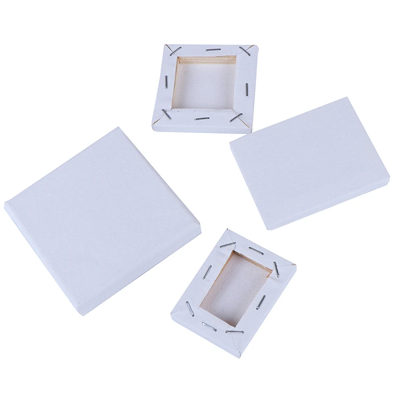 Hot! White Blank Mini Small Stretched Artist Canvas Art Board Acrylic Oil Paint frame Photo Frame