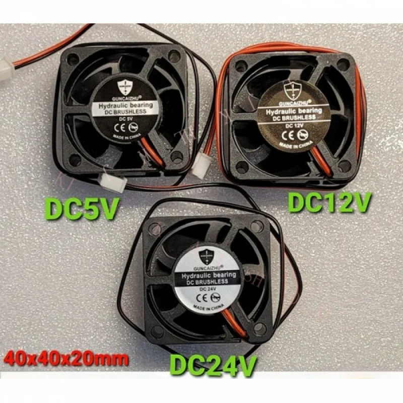 

N для Mini 4020 DC Вентилятор охлаждения принтера 5 В 12 В 24 В Бесщеточный кулер с подшипником 40x40x20 мм