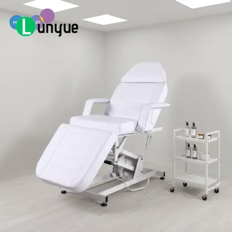 Electric Facial Treatment Bed Adjustable Beauty Table Chair PVC Synthetic Leather For Spa Clinic Professional Use