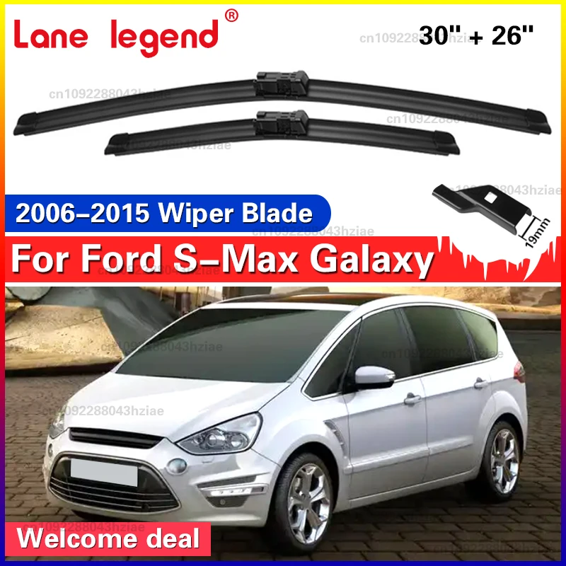 Auto-Windschutzscheibenwischerblätter für Ford S-Max 2006 2007 2008 2009 2010 2011 2012 2013 2015 Frontscheibe für Ford Galaxy.