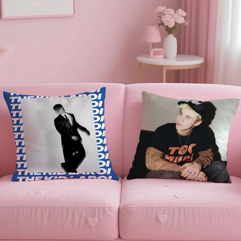 Popular Singer The Kid LaroI Cushion Cover Soft & Easy-Wash Pillow Case – Versatile for Couch, Bed, Travel and Office