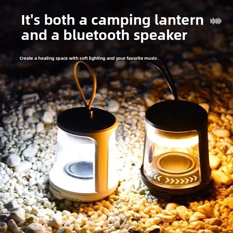 Lampa kempingowa Bluetooth, mała, przenośna, wielofunkcyjna, wodoodporna, ładowalna lampa kempingowa