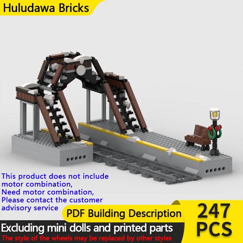 

Модель City Street View MOC, строительные кирпичи, Рождественский поезд, модульная технология, детские праздничные подарки, сборные игрушки, костюм