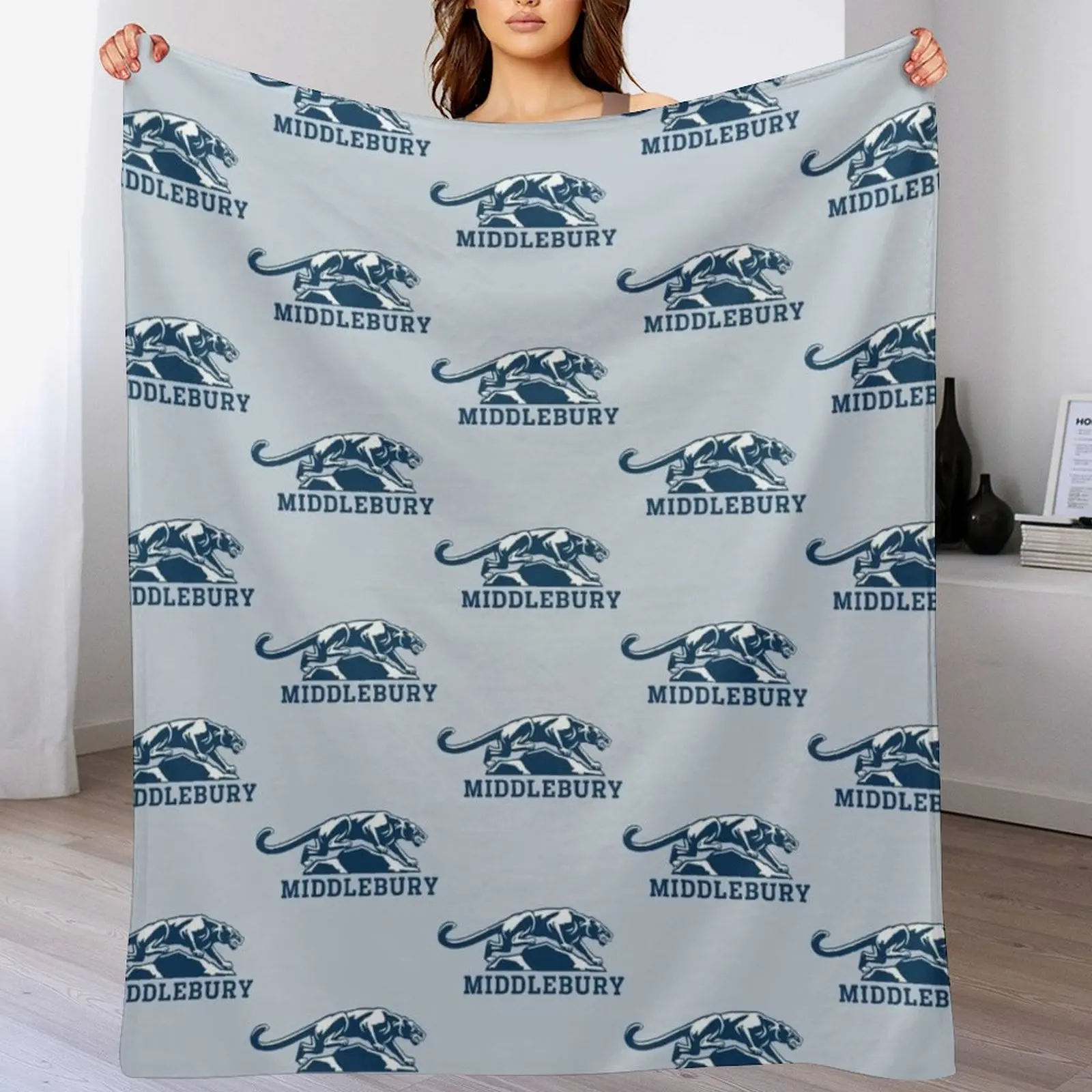

Middlebury Panther Throw Blanket Softest manga Furrys Retros Blankets