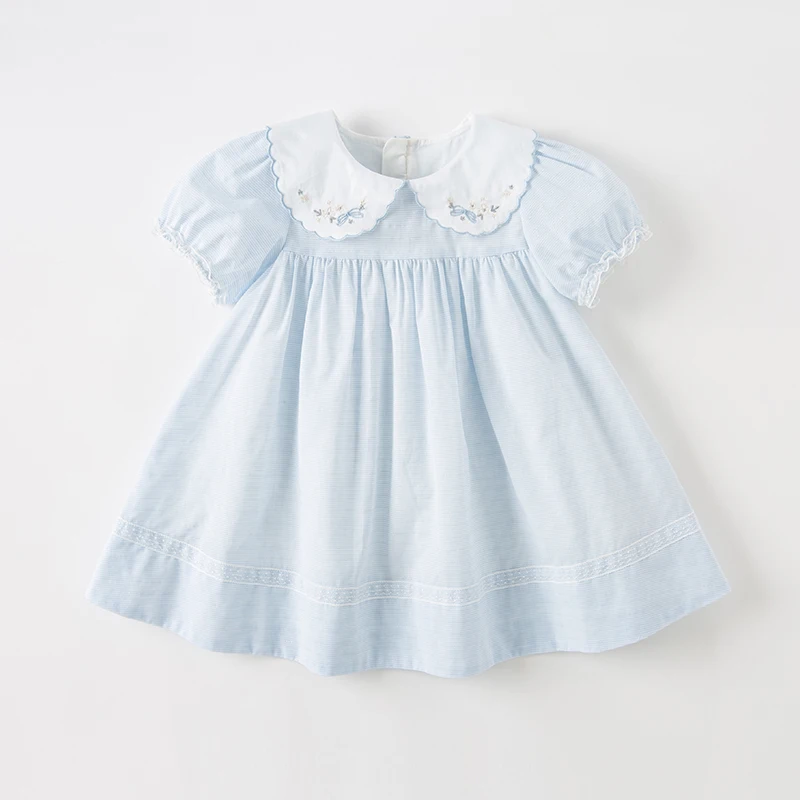 Dave Bella Girl\'s Dresses Children\'s Baby Casual Cotton Bubble Sleeves Ventilate Summer Princess Outdoors DB2238126