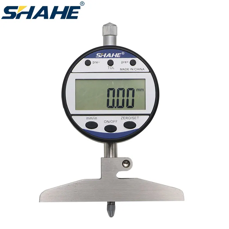 SHAHE 0.01mmデジタル深さ計 深さゲージ インジケーターツール 0-10mm